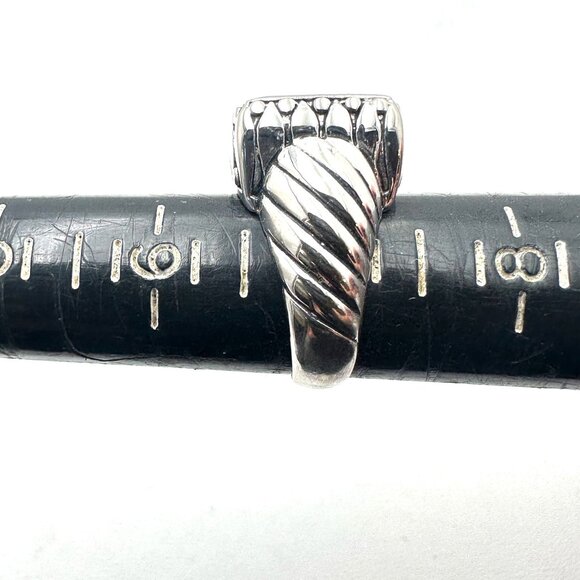 Sterling Silver Peach Gemstone Ring Size 7 Weight 11 Grams - Picture 4 of 7